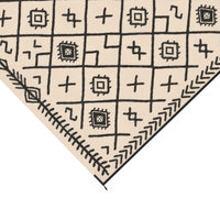 Kexy 9x12 Large Area Outdoor Rug with Carrying Bag, Beige Black Geometric - BM350792