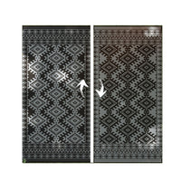 Elyz XL Outdoor Area Rug, Gray and White Tribal Design, 9x18 Waterproof - BM350797
