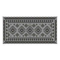 Pema Outdoor Area Rug, Gray and White Patchwork, Giant 9x18 Picnic Rug - BM350801