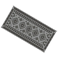 Pema Outdoor Area Rug, Gray and White Patchwork, Giant 9x18 Picnic Rug - BM350801