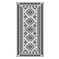 Pema XXL Outdoor Area Rug, Black and White Patchwork, Giant 9x18 Picnic Rug - BM350802