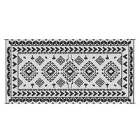 Pema XXL Outdoor Area Rug, Black and White Patchwork, Giant 9x18 Picnic Rug - BM350802