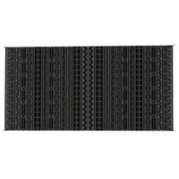 Viva XL Outdoor Area Rug, Black and Gray Geometric, Picnic Giant 9x18 - BM350807