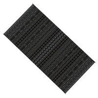 Viva XL Outdoor Area Rug, Black and Gray Geometric, Picnic Giant 9x18 - BM350807