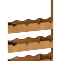 Sana Wine Rack, 7 Tiers with 4 Holders and Stemware, Oak Brown 48 Inch - BM350812