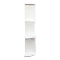 Wall Mounted Bar Wine Rack with Holder, Shelves, 3-Tier, 47 Inch White - BM350815