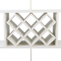 Wall Mounted Bar Wine Rack with Holder, Shelves, 3-Tier, 47 Inch White - BM350815