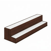 Rahy Bar Display Shelf w LED and Music, 2 Tier Design, 37 Inch Walnut Brown - BM350817