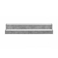 Rahy Bottle Display Shelf with LED and Music, 2 Tiers, 37 Inch Gray Wood - BM350818