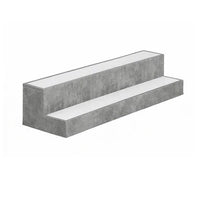 Rahy Bottle Display Shelf with LED and Music, 2 Tiers, 37 Inch Gray Wood - BM350818