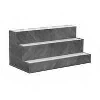 Rahy Bottle Display Shelf with LED and Music, 3 Tiers, 24 Inch Gray Wood - BM350819