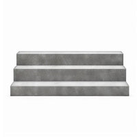 Rahy Bartop Display Shelf with LED and Music, 3 Tiers, 37 Inch Gray Wood - BM350821