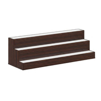 Rahy Bartop Display Shelf with LED and Music, 3 Tiers, 37 Inch Walnut Brown - BM350822