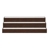 Rahy Bartop Display Shelf with LED and Music, 3 Tiers, 37 Inch Walnut Brown - BM350822