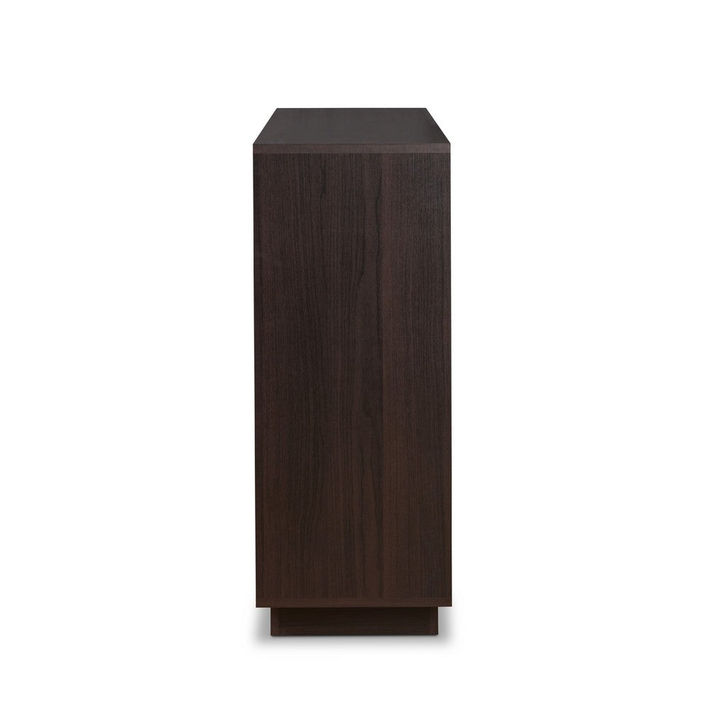 Dina Racks Benzara Dina Wine Cabinet Bar w 4 Shelves, Stemware Rack, Espresso ...