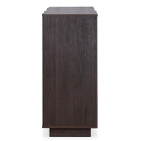 Dina Wine Cabinet Bar w 2 Doors, Stemware Rack, Espresso Brown 47 Inch - BM350830