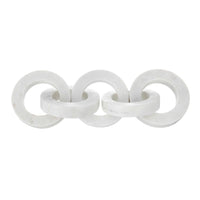 Decorative Interlinked Chain Sculpture, 18 Inch Solid White Marble - BM350842