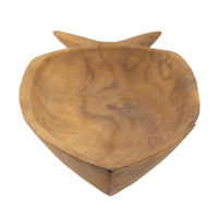 Decorative Accent Plate, Carrot Shaped 24 Inch Natural Brown Teak Wood - BM350850