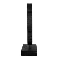 Decorative Teak Wood Tree Trunk Sculpture on a Stand, 20 Inch, Black  - BM350857
