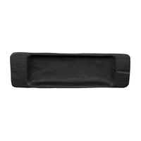 Sina 19" Long Narrow Decorative Live Edge Tray, Black Teak Wood - BM350863