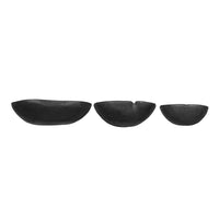 Sina Nesting Decorative Bowls Set of 3, Rustic Black Teak Wood - BM350864