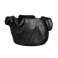 Decorative Bowl, Organic Ruffled Raised Edges, 14 Inch Black Teak Wood - BM350867