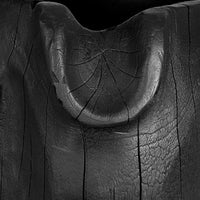 Decorative Bowl, Organic Ruffled Raised Edges, 14 Inch Black Teak Wood - BM350867