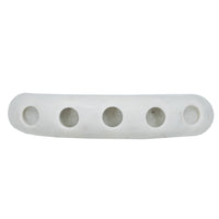 Arched Taper Candle Holder, Modern 10 Inch White Marble, Holds 4 Candles - BM350869