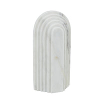 Koa Decorative Arched Roman Architecture Sculpture, 10 Inch White Marble - BM350870