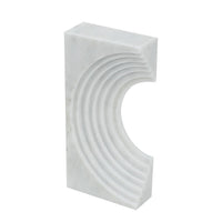 Koa Decorative Roman Sculpture, Layered Architecture, 10 Inch White Marble - BM350871