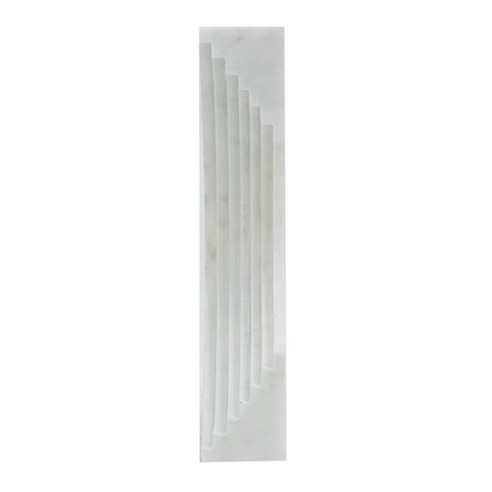 Koa Decorative Roman Sculpture, Layered Architecture, 10 Inch White Marble - BM350871