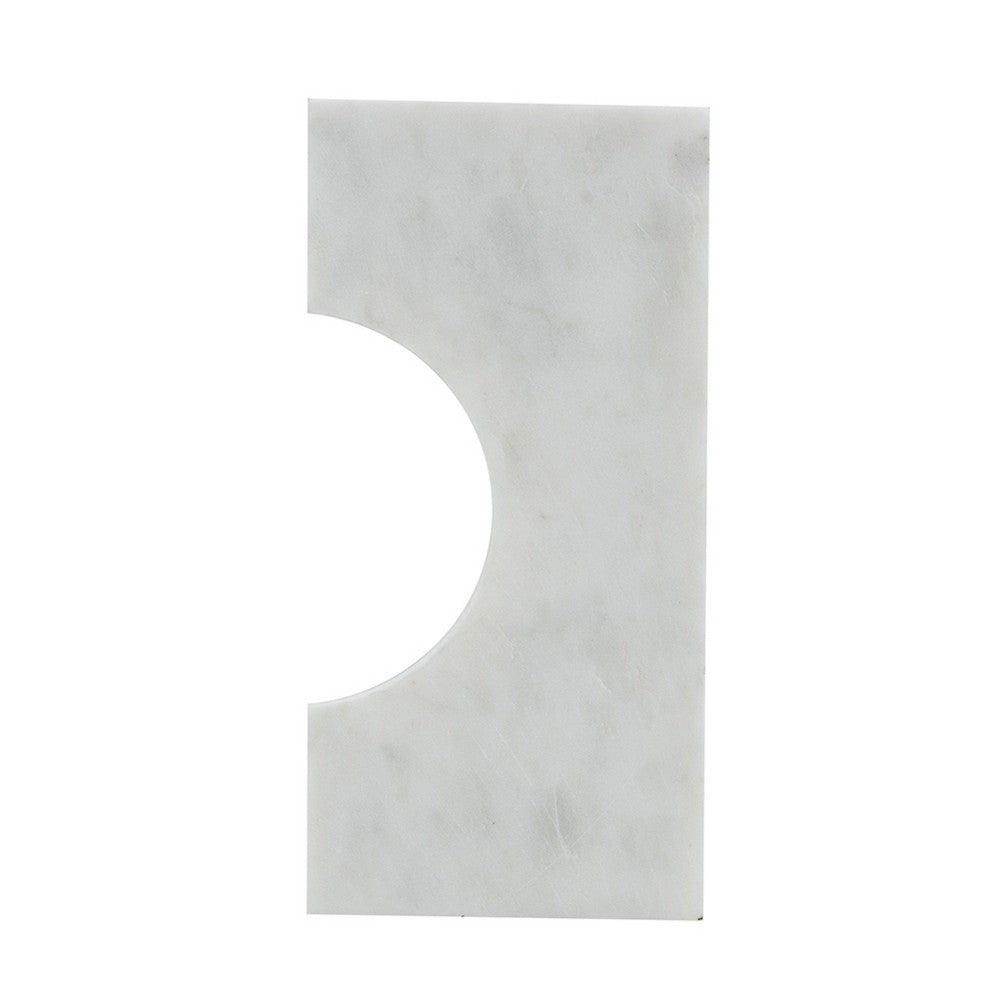 Koa Decorative Roman Sculpture, Layered Architecture, 10 Inch White Marble - BM350871