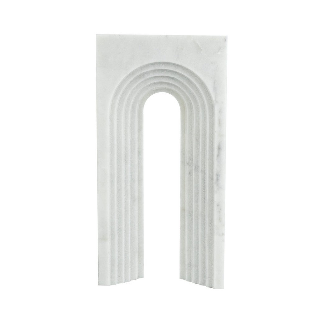 Koa Decorative Roman Sculpture Arch Doorway Design, 10 Inch White Marble - BM350872
