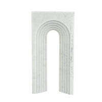 Koa Decorative Roman Sculpture Arch Doorway Design, 10 Inch White Marble - BM350872