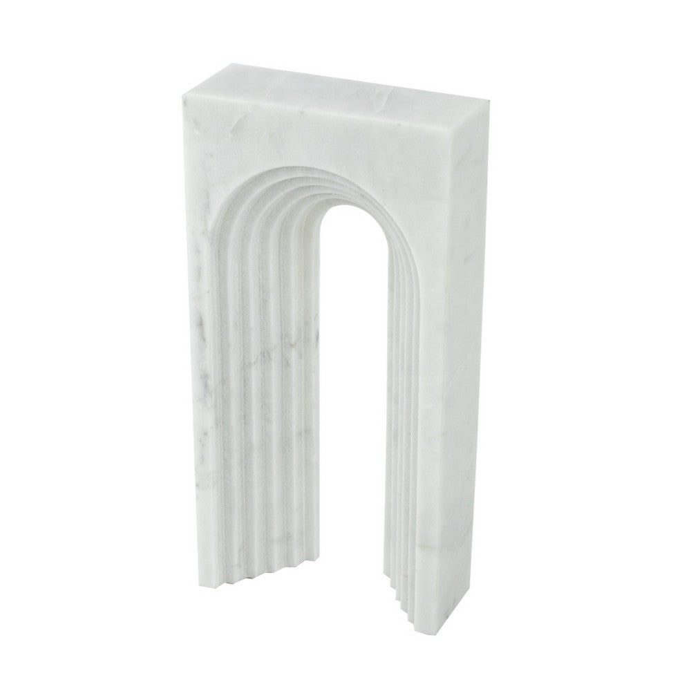 Koa Decorative Roman Sculpture Arch Doorway Design, 10 Inch White Marble - BM350872