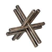 Jack Like Sculpture for Tabletop Decor, 12 Inch Dark Gold Black Finish - BM350877