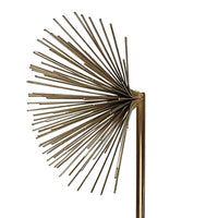 Nian Sunburst Statuary with White Marble Base, Gold Metal Spokes, 23 Inch - BM350891