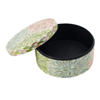 Thea Round Accent Storage Box, Petal Multi-Color Capiz Shell Inlay 10 Inch - BM350902
