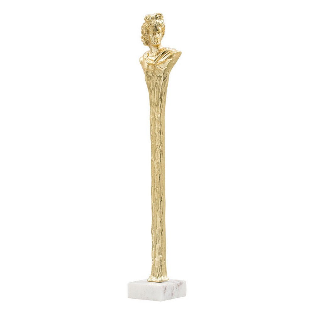 Valeri Small Decorative Human Figurine, Marble Base, Gold Aluminum 28 Inch - BM350905