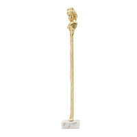 Valeri Small Decorative Human Figurine, Marble Base, Gold Aluminum 28 Inch - BM350905
