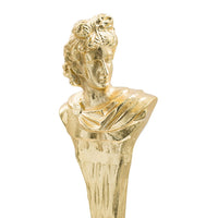 Valeri Small Decorative Human Figurine, Marble Base, Gold Aluminum 28 Inch - BM350905