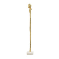 Valeri Large Decorative Human Figurine, Marble Base, Gold Aluminum 32 Inch - BM350906