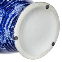 Jonah Ginger Jar, Speckled-Circular Patterns, Blue-White Porcelain 17 Inch - BM350913
