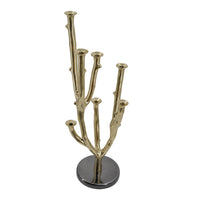 Lydia Multi-Taper Candle Holder, Branching-Stem Design, 38 Inch Gold Metal - BM350933