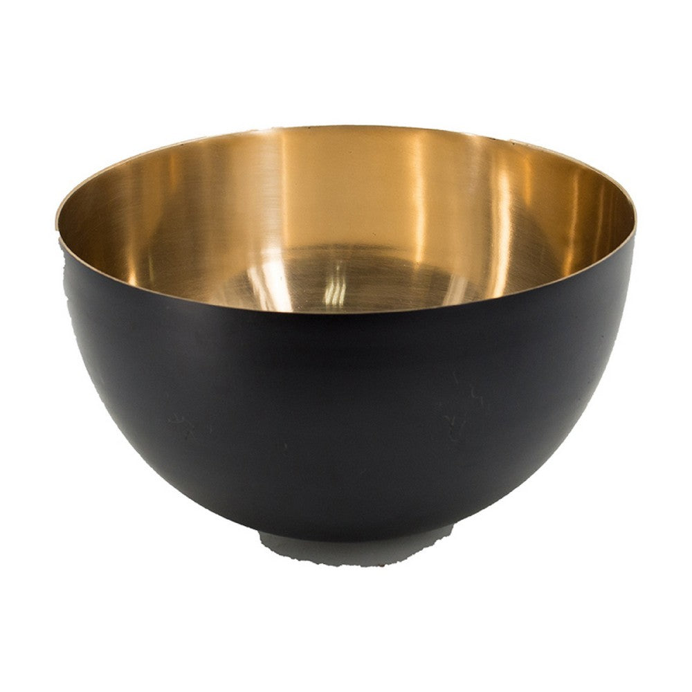 Elsie Decorative Bowl, Gold Twig Branch Base, Black Aluminum 12 Inch - BM350935