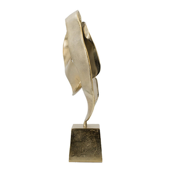 Hanna Decorative Sculpture, Abstract Form Finish, Gold Aluminum 25 Inch - BM350940