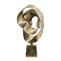 Hanna Decorative Sculpture, Abstract Form Finish, Gold Aluminum 25 Inch - BM350940