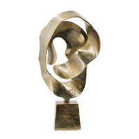 Hanna Decorative Sculpture, Abstract Form Finish, Gold Aluminum 25 Inch - BM350940
