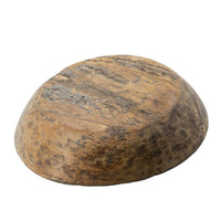 Gwen Antique Wooden Round Parrat, Brown Carved Solid Wood 21 Inch - BM350947