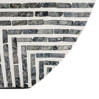 Dirk Modern Oval Vase, Capiz Inlay, Retro Black and White 24 Inch - BM350958